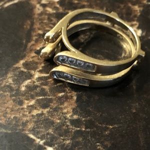 14k gold and diamond ring enhancer/wrap